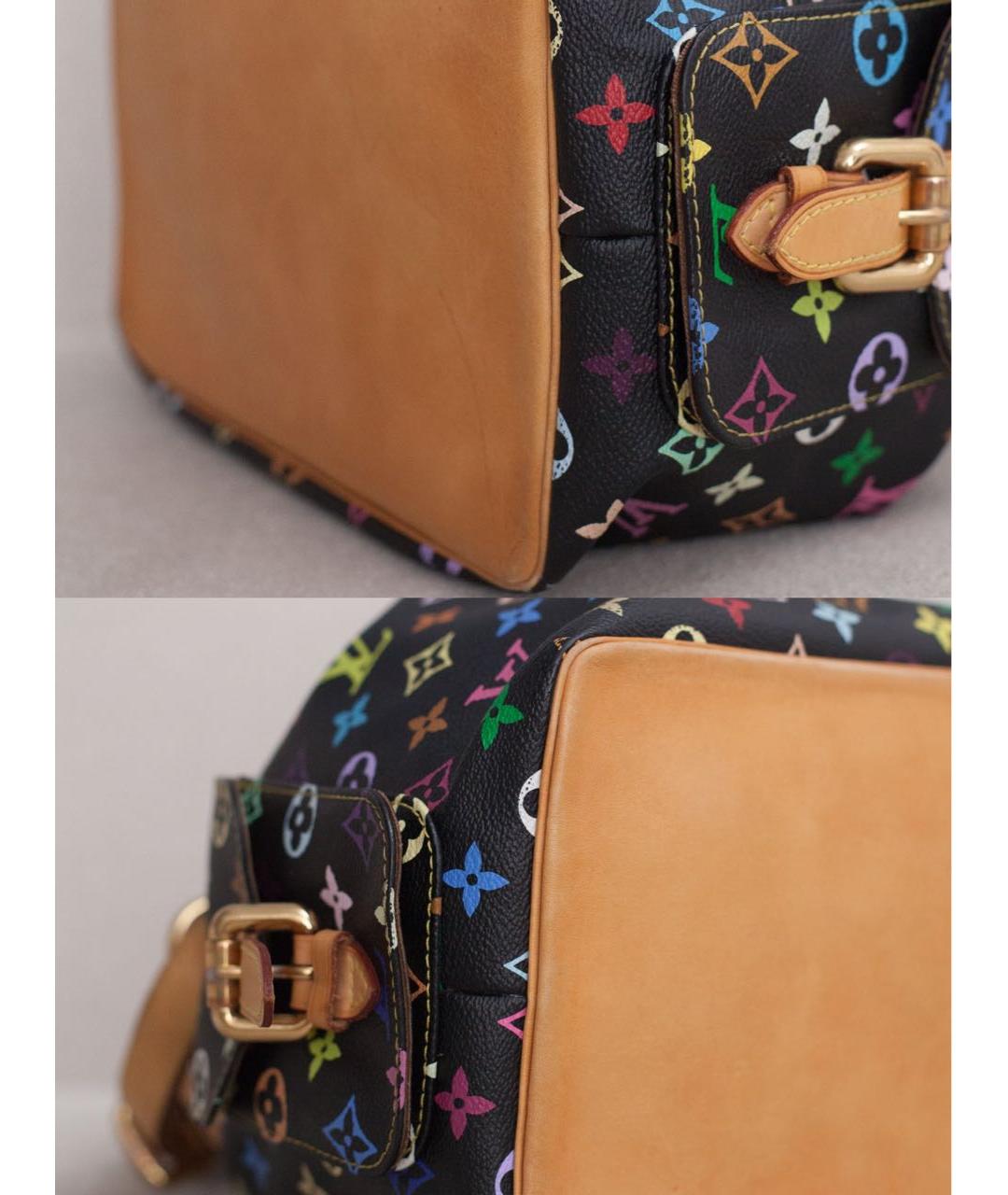 LOUIS VUITTON Черная сумка через плечо из канвы, фото 7