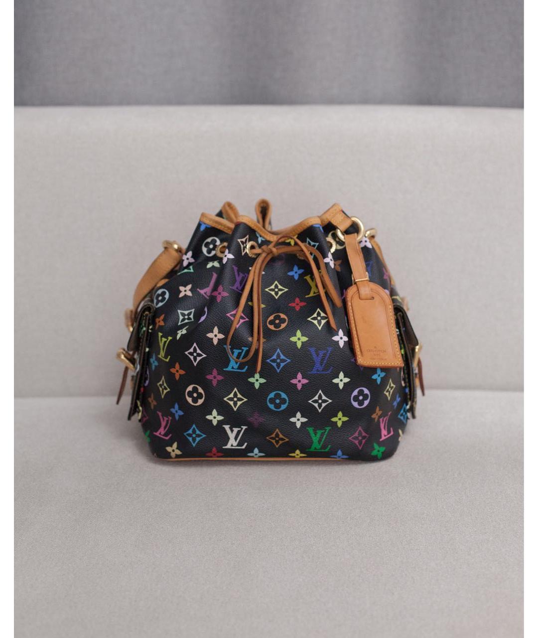 LOUIS VUITTON Черная сумка через плечо из канвы, фото 9