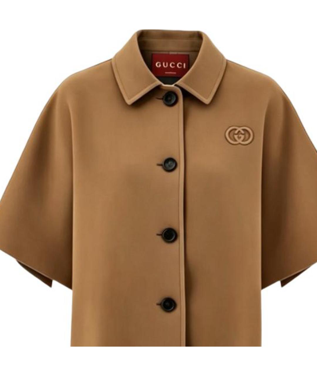 GUCCI Хаки пальто, фото 2