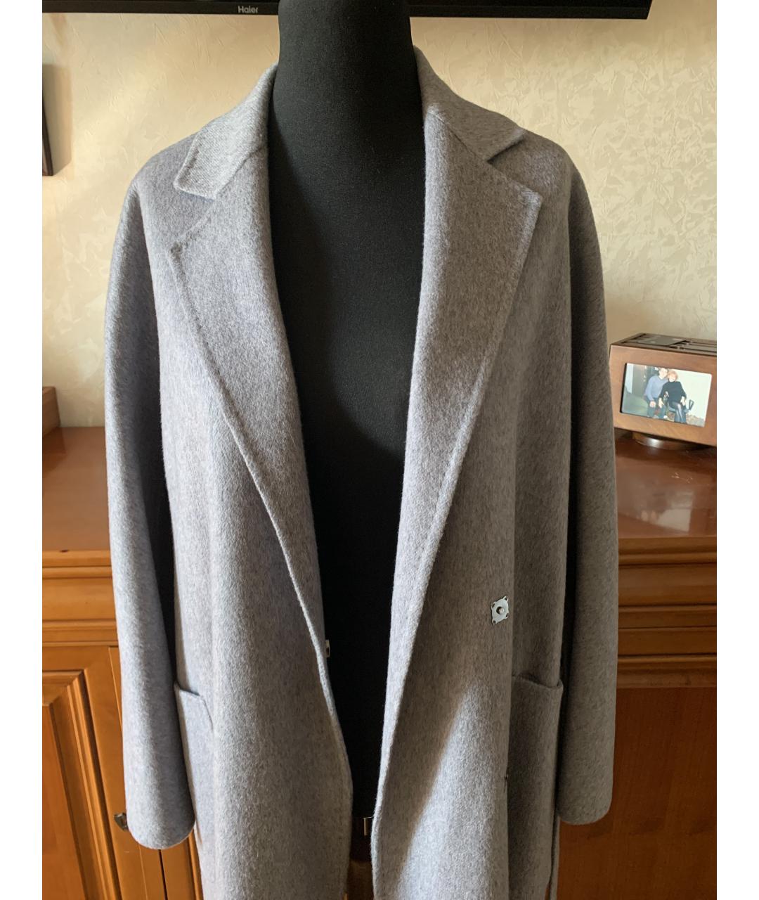MAX MARA Серое кашемировое пальто, фото 2