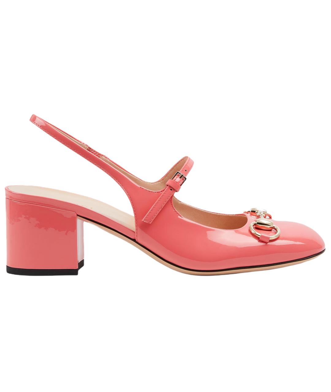 GUCCI Розовые туфли из лакированной кожи, фото 6