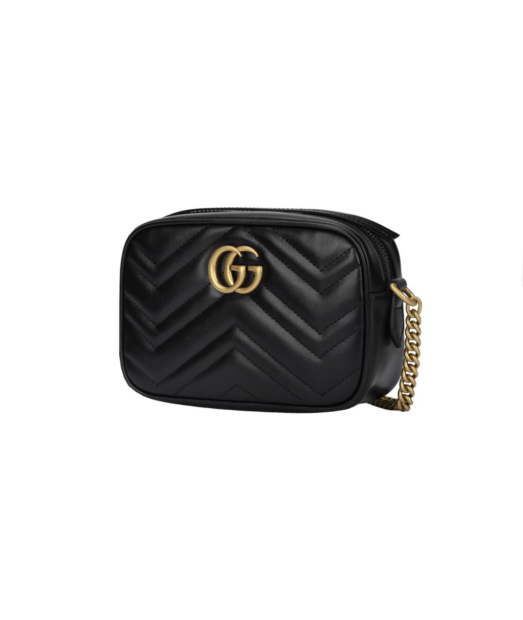 GUCCI Черная кожаная сумка через плечо, фото 2