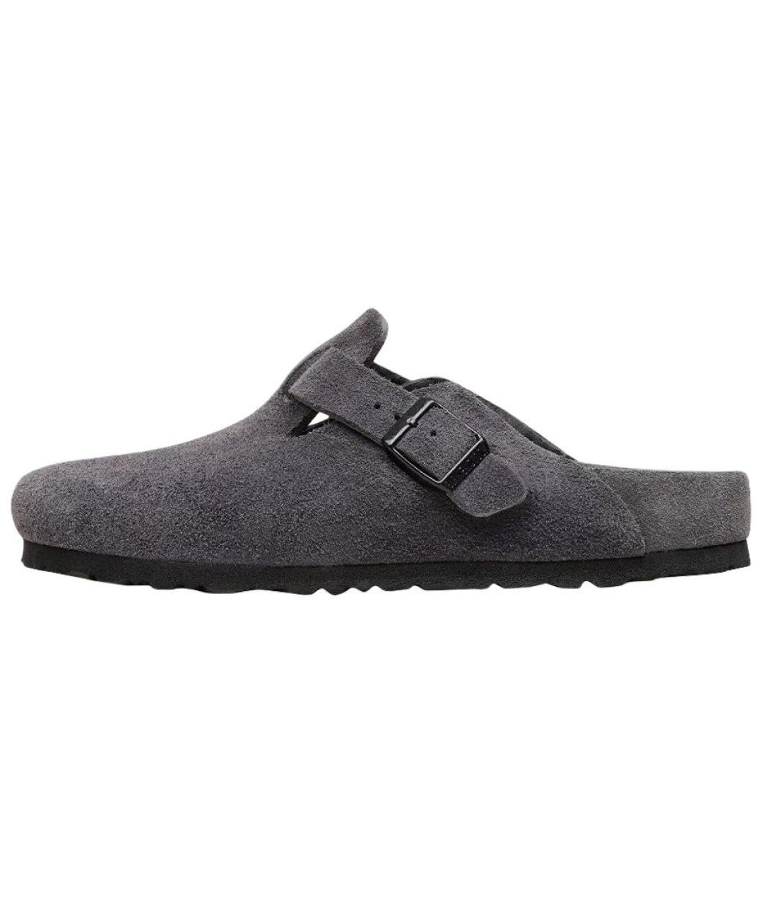 BIRKENSTOCK Серые замшевые сабо, фото 6