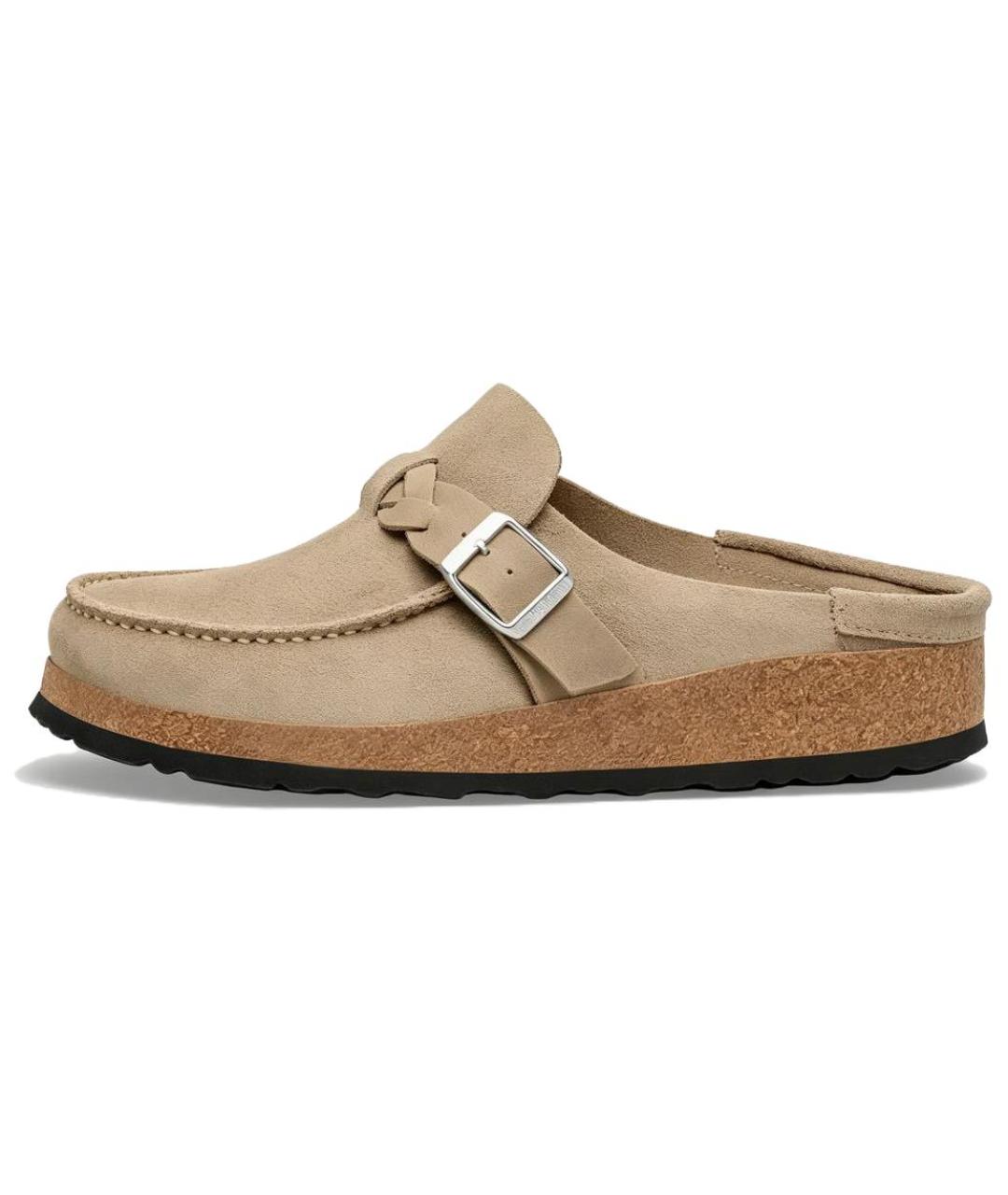 BIRKENSTOCK Бежевые замшевые сабо, фото 5