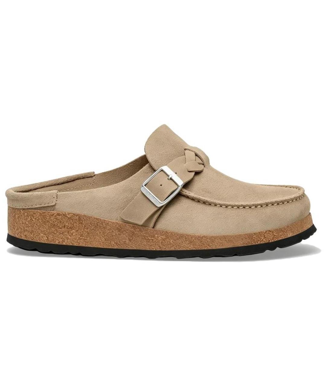 BIRKENSTOCK Бежевые замшевые сабо, фото 1