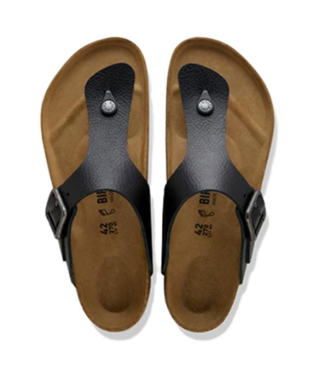 BIRKENSTOCK Черные шлепанцы, фото 2
