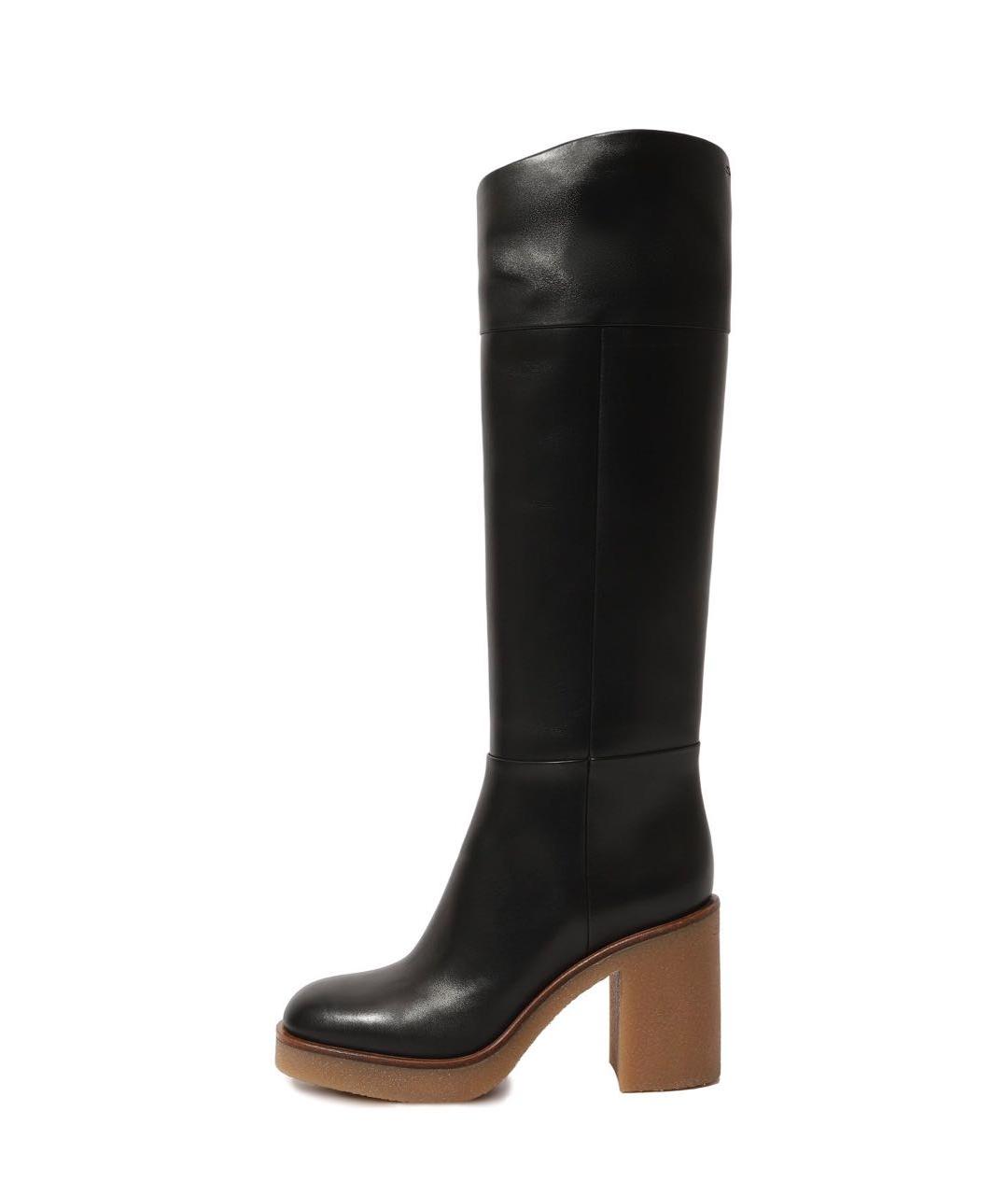 SANTONI Черные кожаные сапоги, фото 9