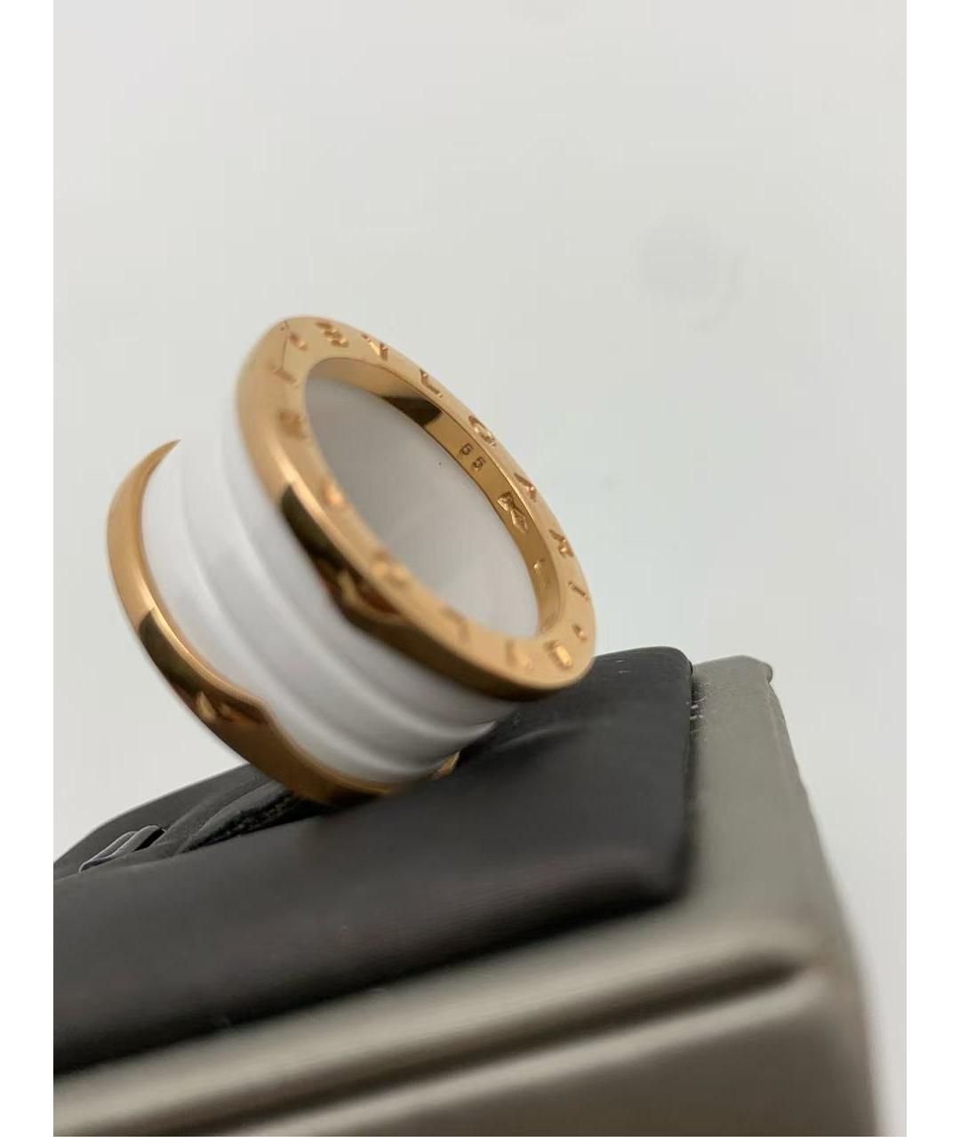 BVLGARI Белое кольцо из розового золота, фото 5
