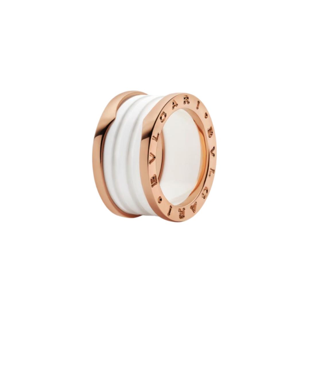 BVLGARI Белое кольцо из розового золота, фото 6