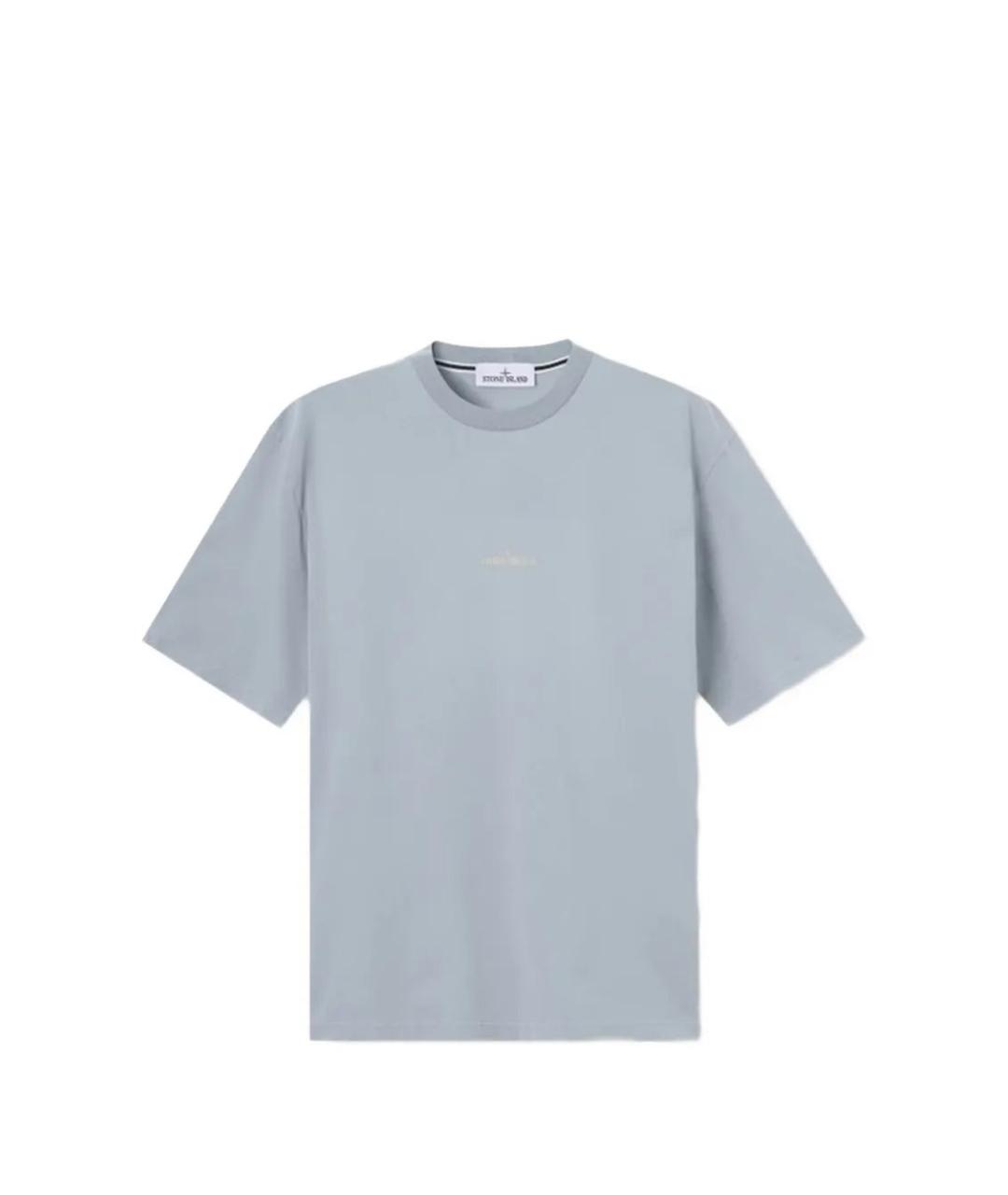 STONE ISLAND Серая хлопковая футболка, фото 1