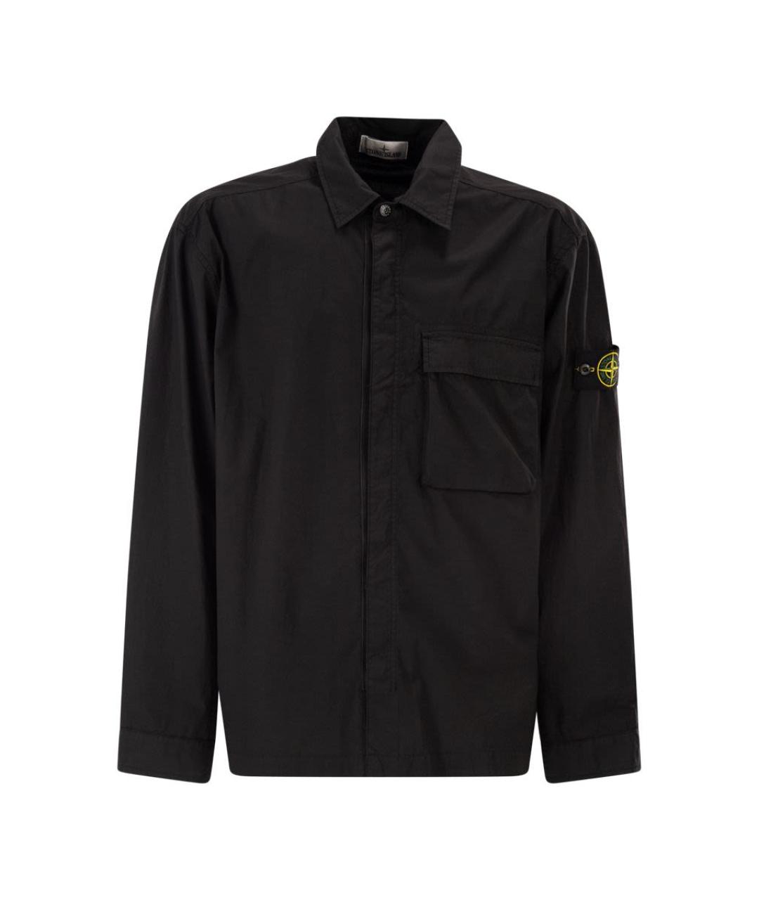 STONE ISLAND Черная хлопковая куртка, фото 1