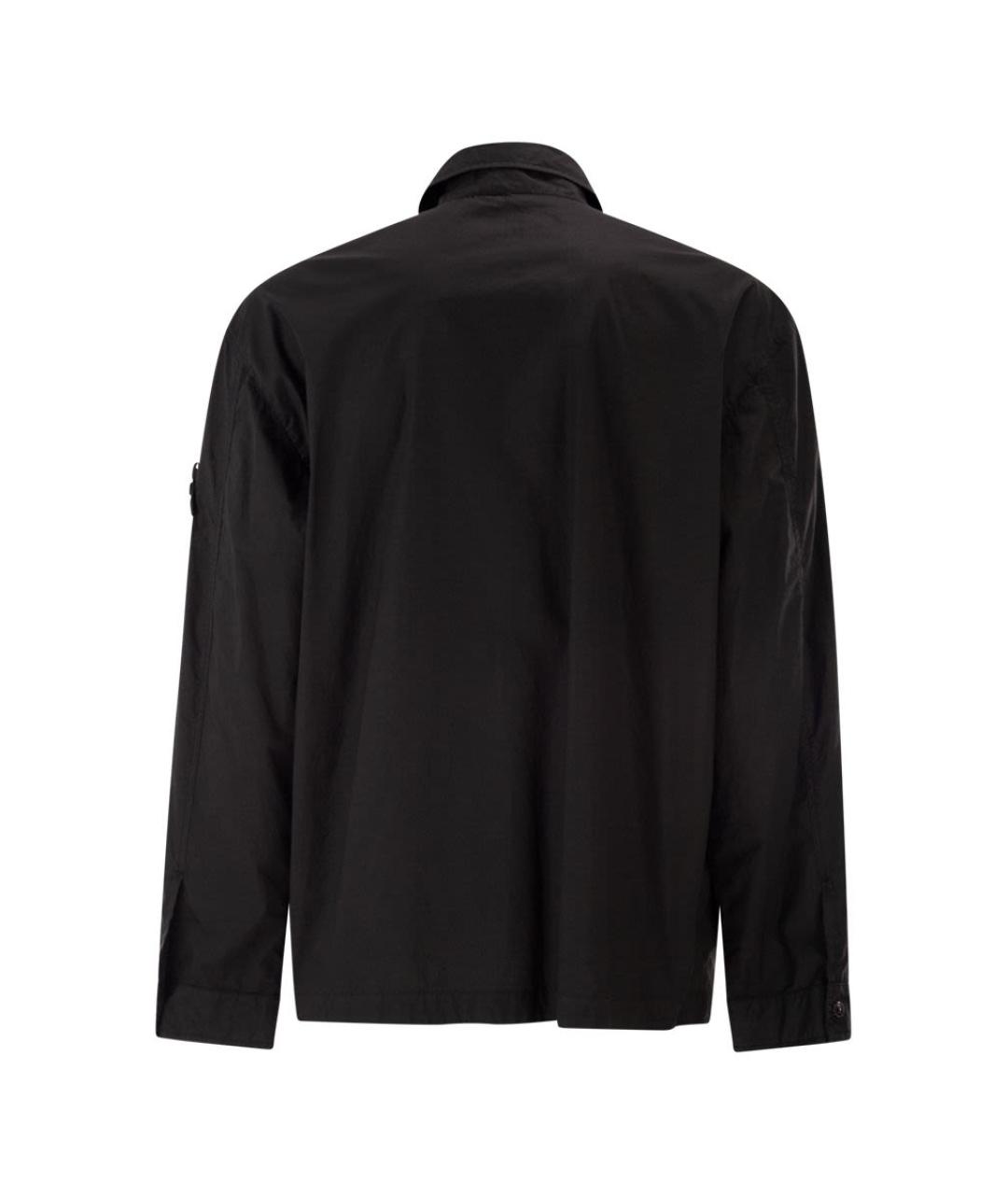 STONE ISLAND Черная хлопковая куртка, фото 2