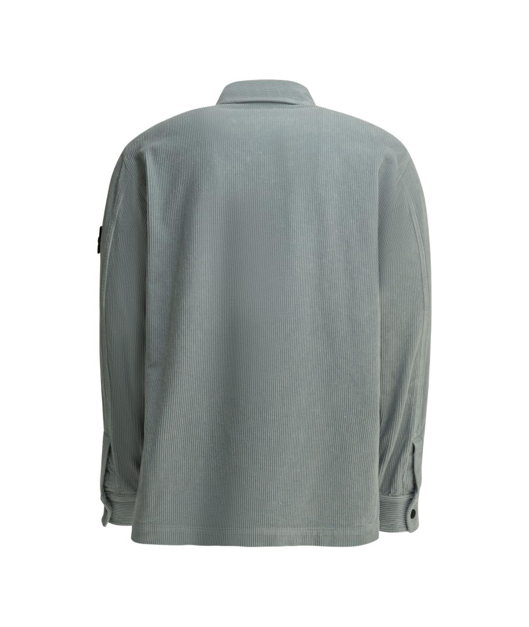 STONE ISLAND Голубая хлопковая кэжуал рубашка, фото 2