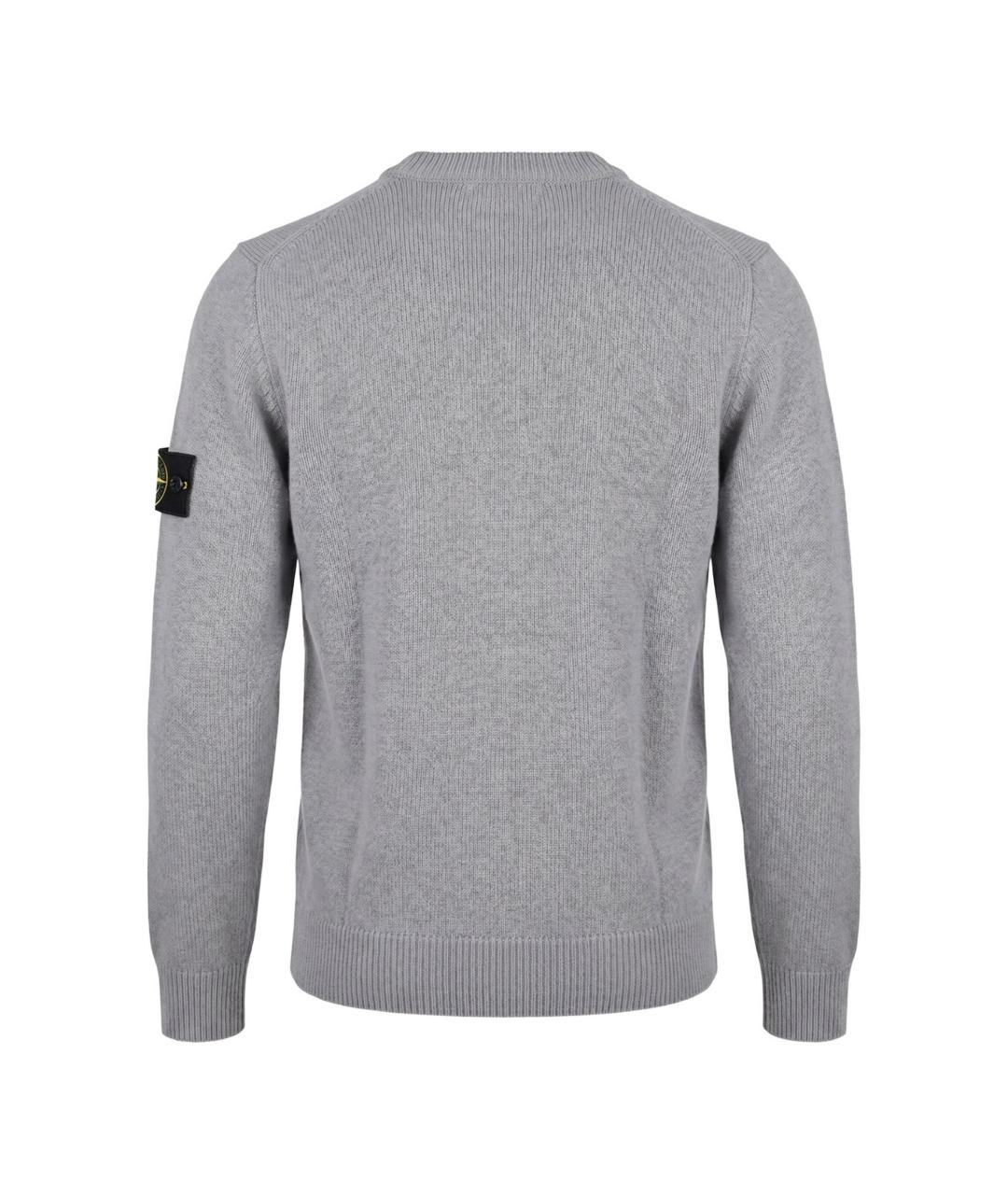 STONE ISLAND Серый шерстяной джемпер / свитер, фото 2