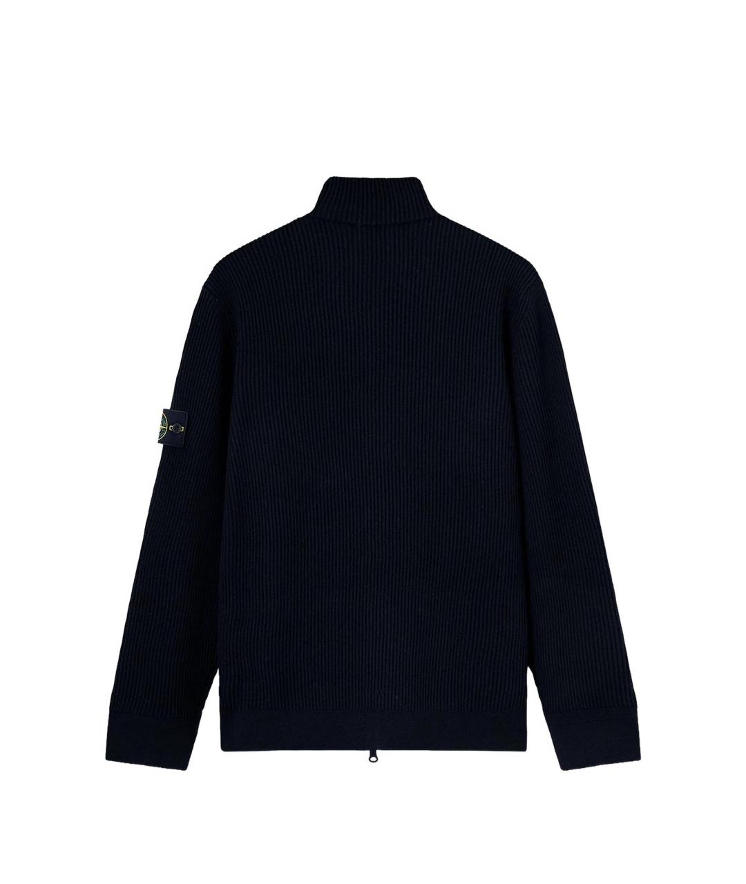 STONE ISLAND Синий хлопковый джемпер / свитер, фото 3