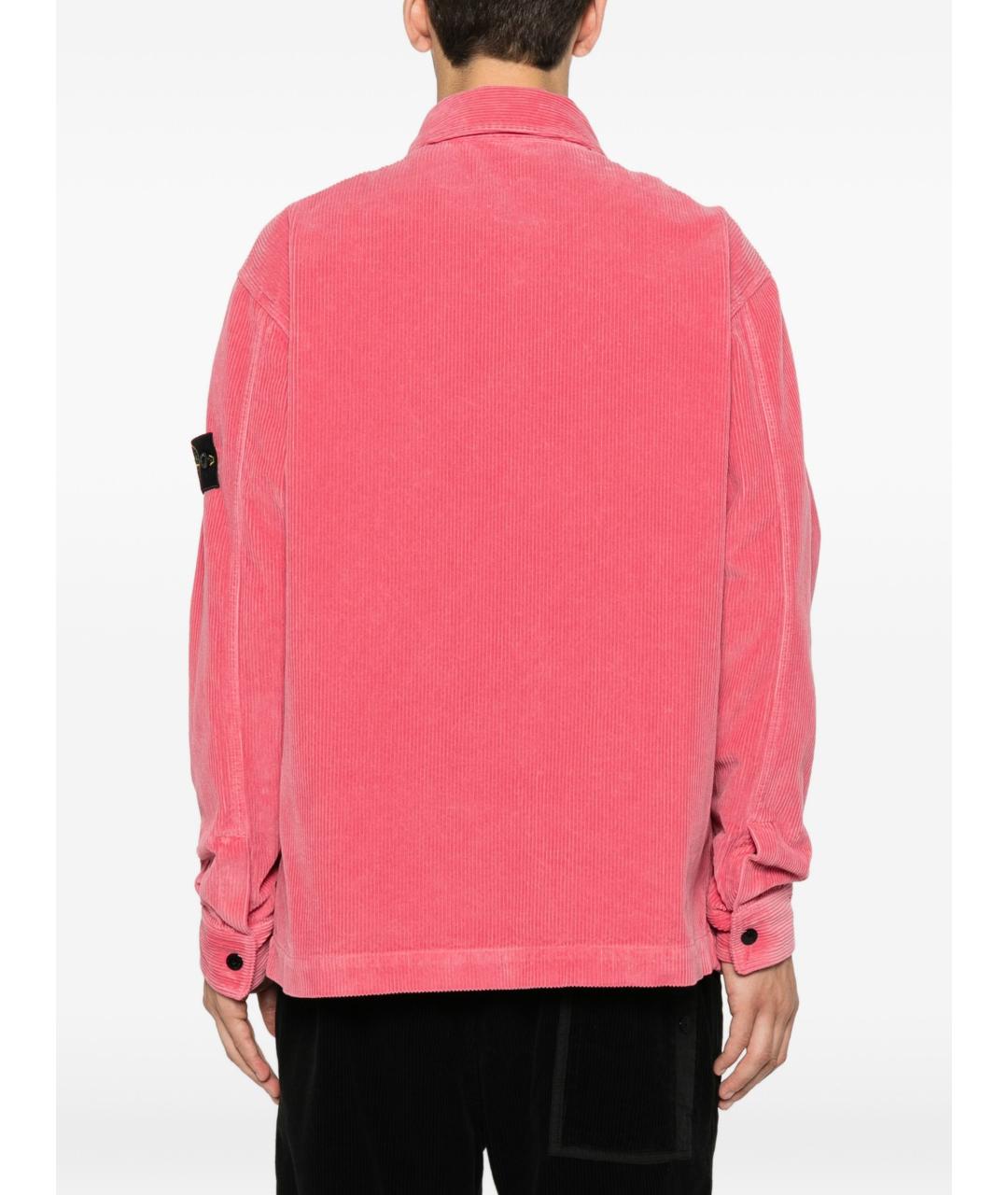 STONE ISLAND Розовая хлопковая кэжуал рубашка, фото 4