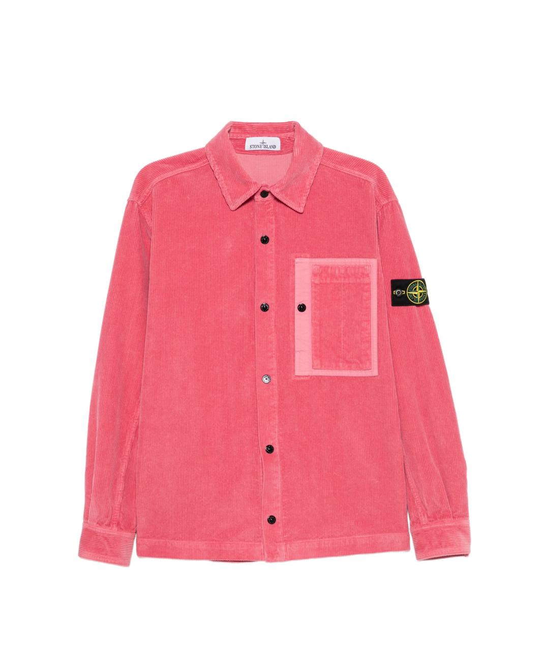 STONE ISLAND Розовая хлопковая кэжуал рубашка, фото 1