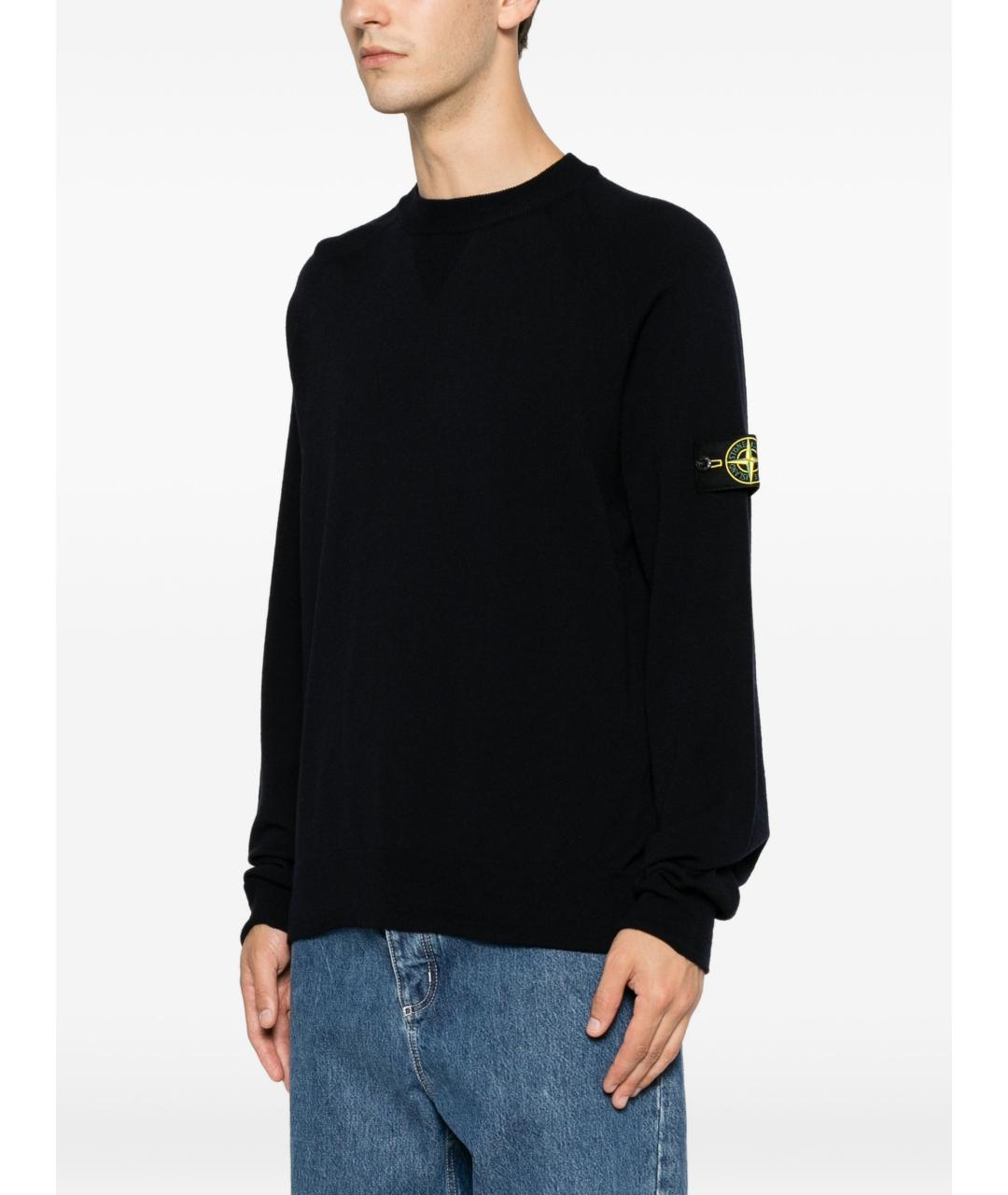 STONE ISLAND Синий шерстяной джемпер / свитер, фото 5