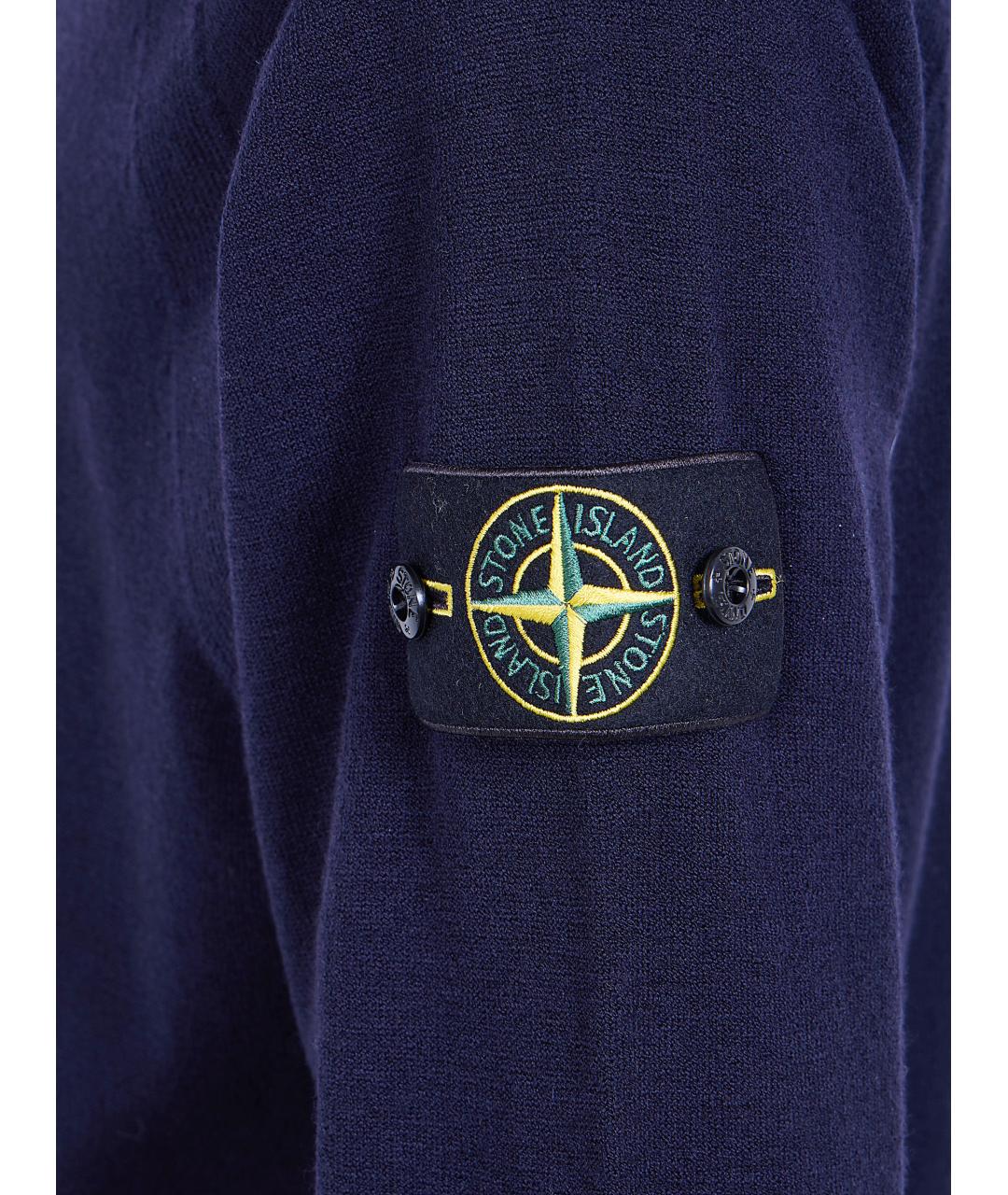 STONE ISLAND Синий шерстяной джемпер / свитер, фото 3
