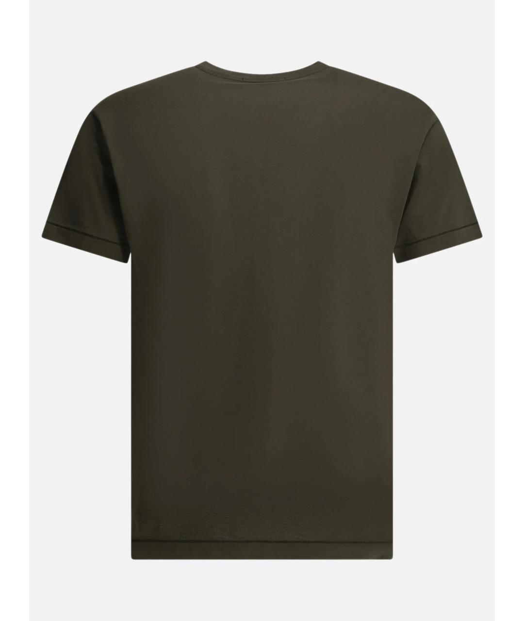 STONE ISLAND Серая хлопковая футболка, фото 2