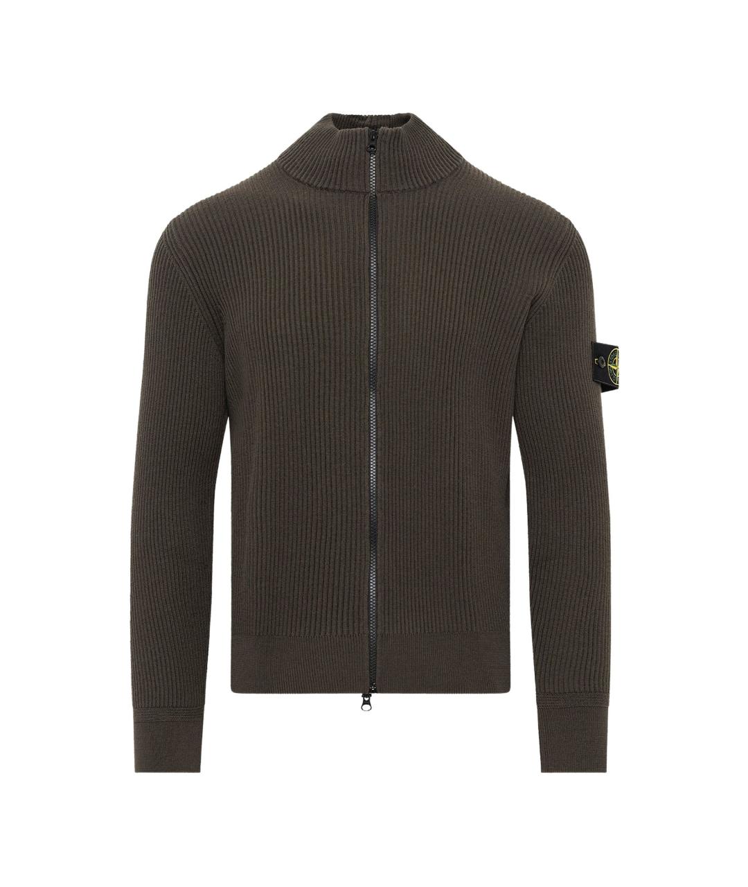 STONE ISLAND Серый хлопковый джемпер / свитер, фото 1