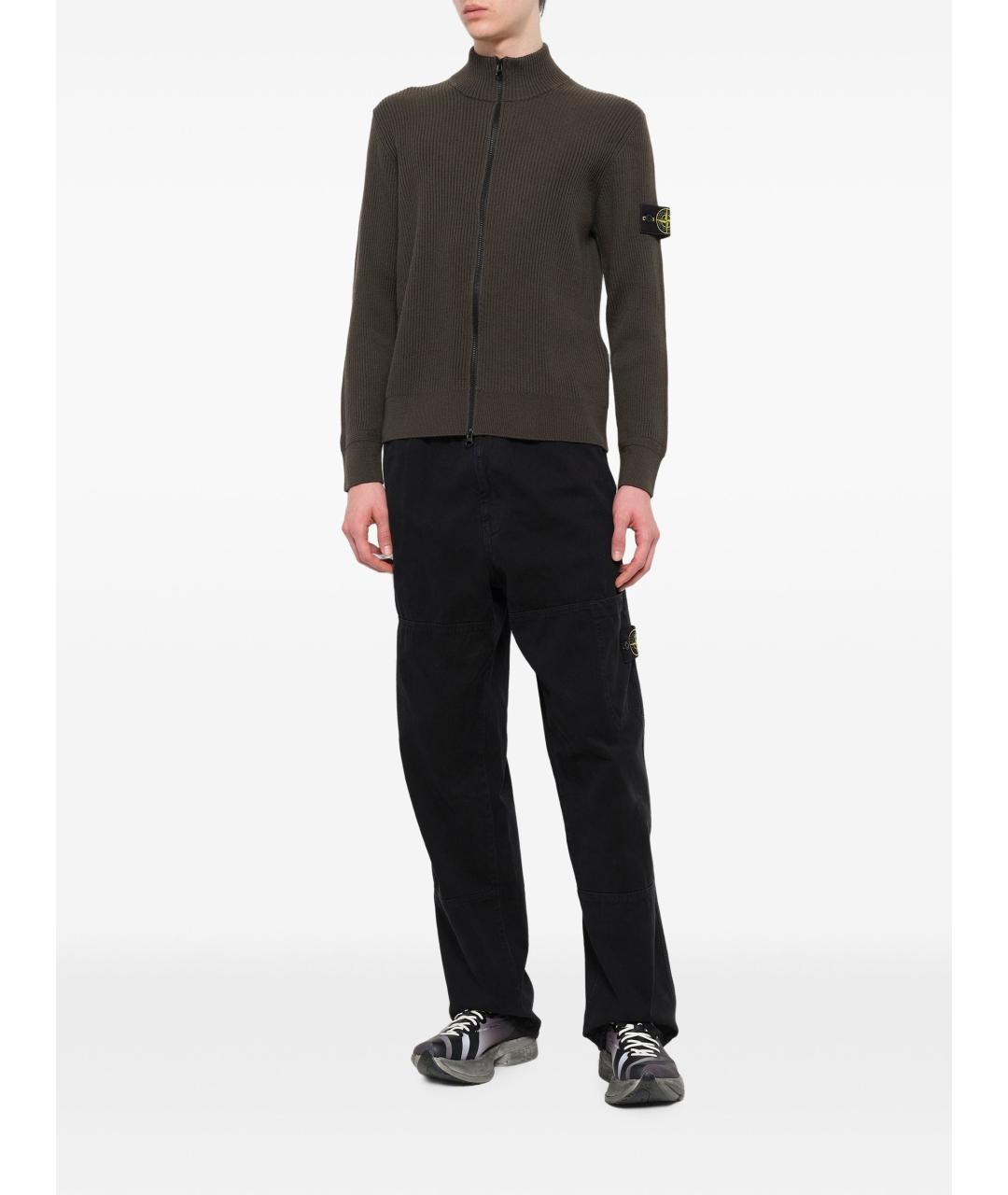 STONE ISLAND Серый хлопковый джемпер / свитер, фото 4