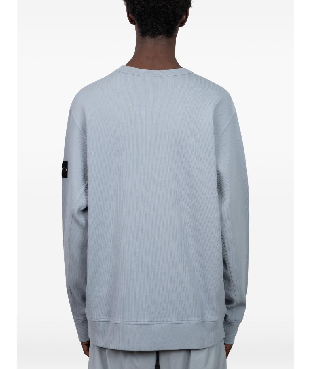 STONE ISLAND Серый хлопковый джемпер / свитер, фото 4