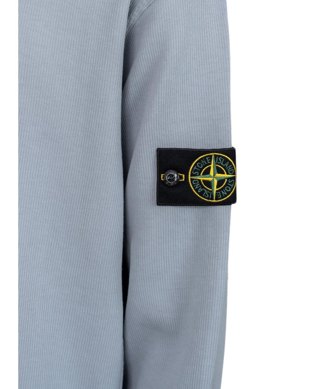 STONE ISLAND Серый хлопковый джемпер / свитер, фото 3