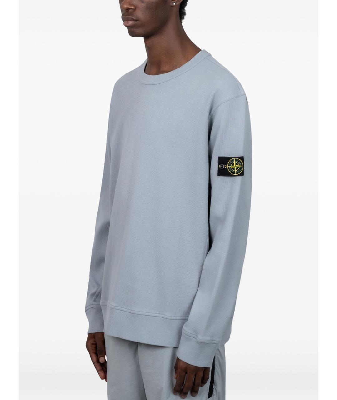 STONE ISLAND Серый хлопковый джемпер / свитер, фото 2