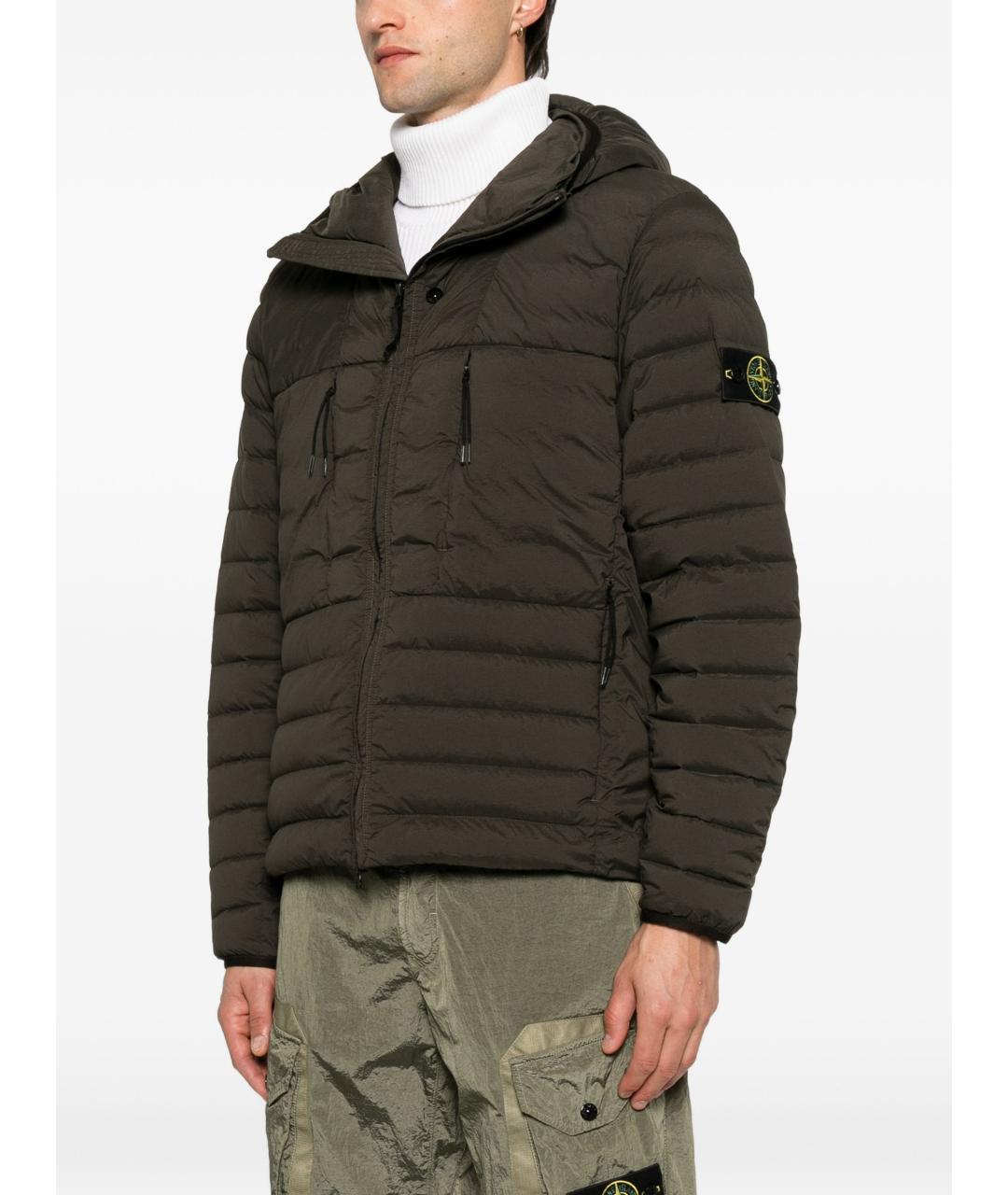 STONE ISLAND Серая полиамидовая куртка, фото 4