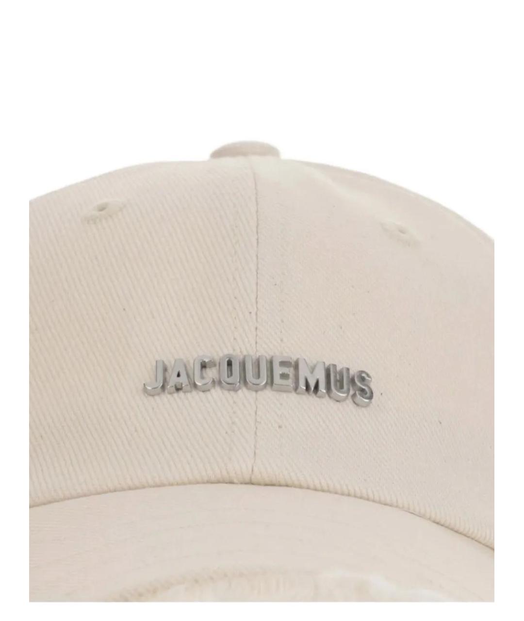 JACQUEMUS Белая хлопковая кепка, фото 4