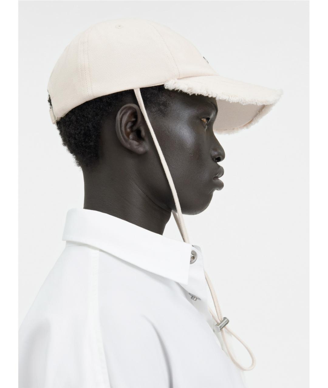 JACQUEMUS Белая хлопковая кепка, фото 3