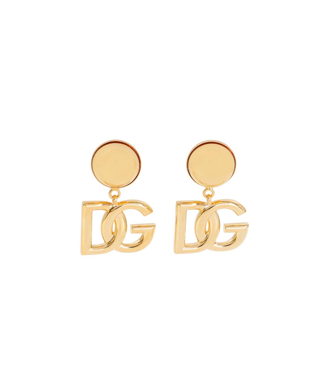 DOLCE&GABBANA Золотые латунные серьги, фото 1
