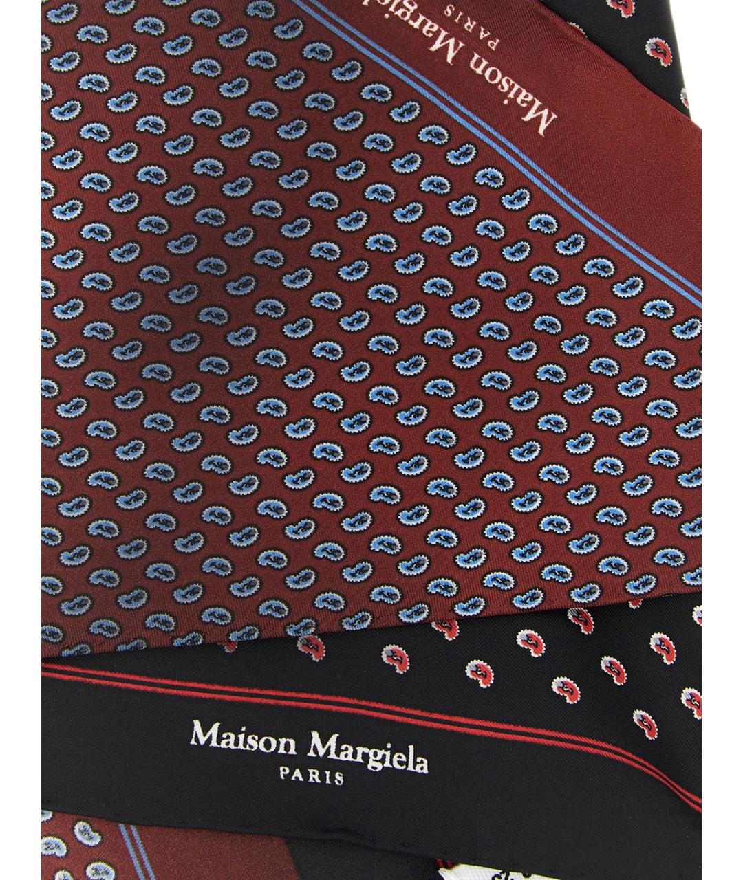 MAISON MARGIELA Черный шелковый шарф, фото 2