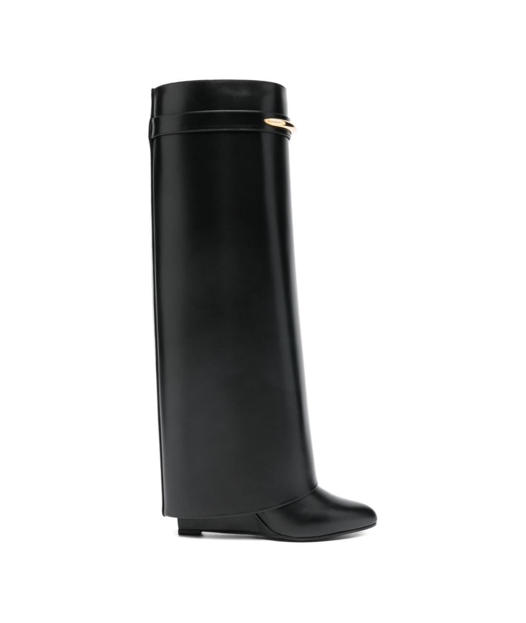 GIVENCHY Черные кожаные сапоги, фото 1