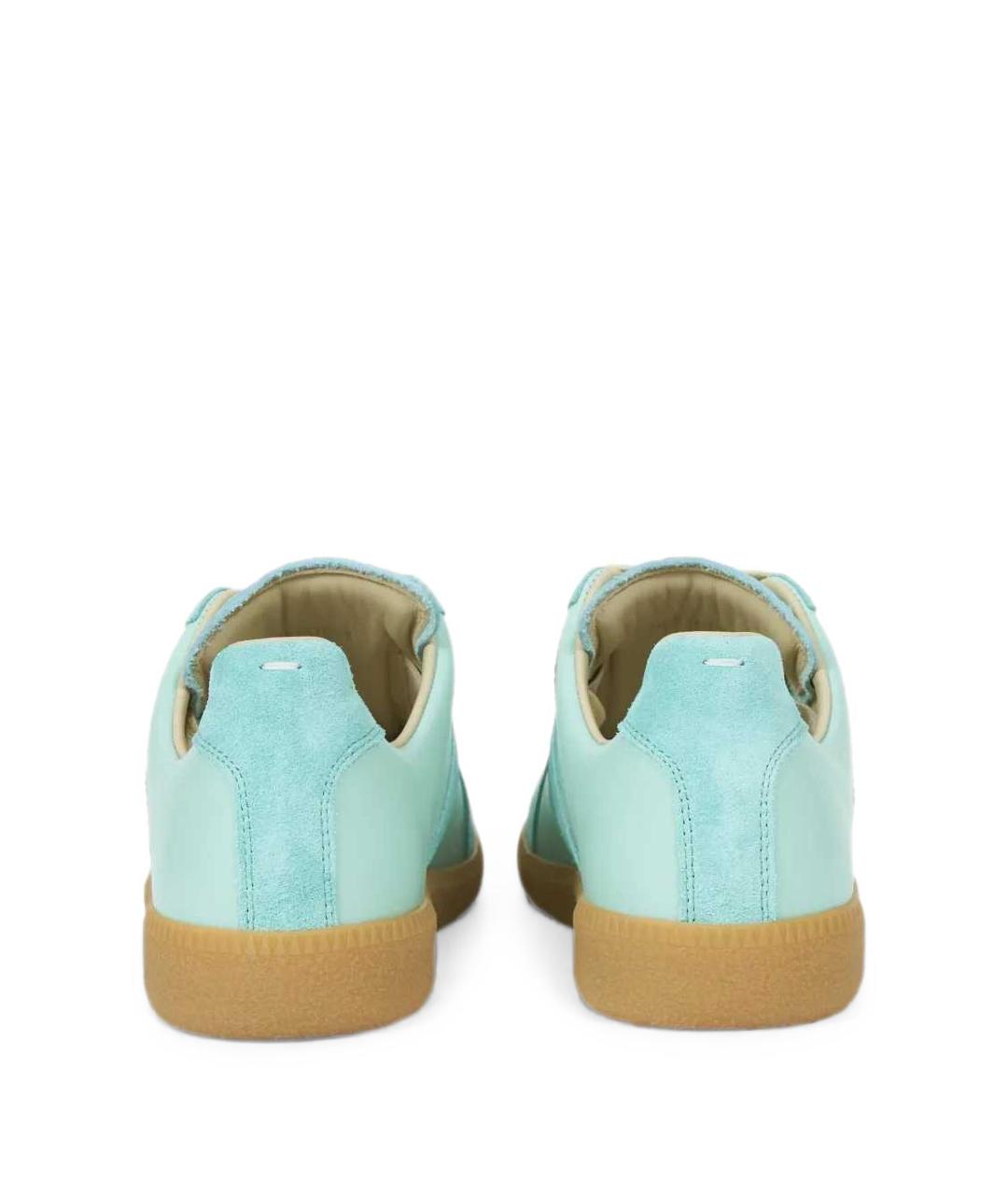 GOLDEN GOOSE Бирюзовые синтетические низкие кроссовки / кеды, фото 5