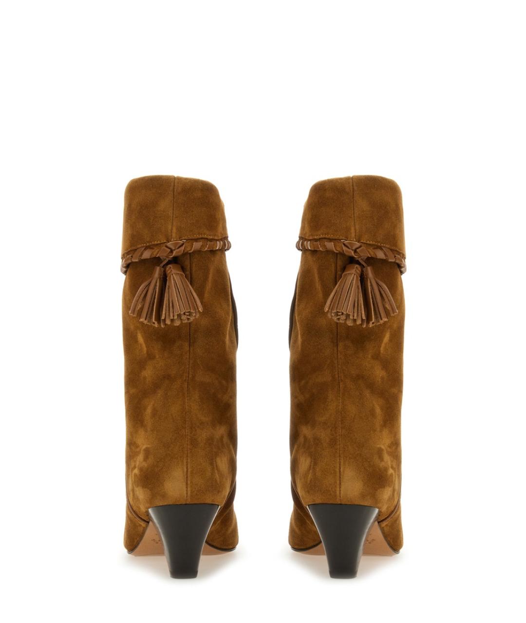 ISABEL MARANT Коричневые кожаные ботильоны, фото 3