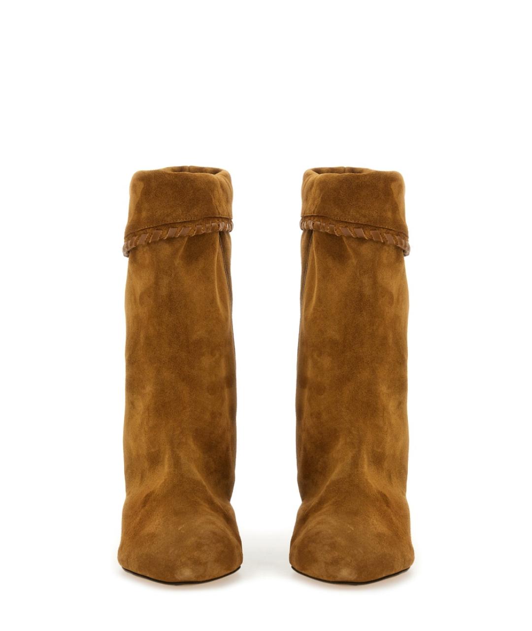 ISABEL MARANT Коричневые кожаные ботильоны, фото 4