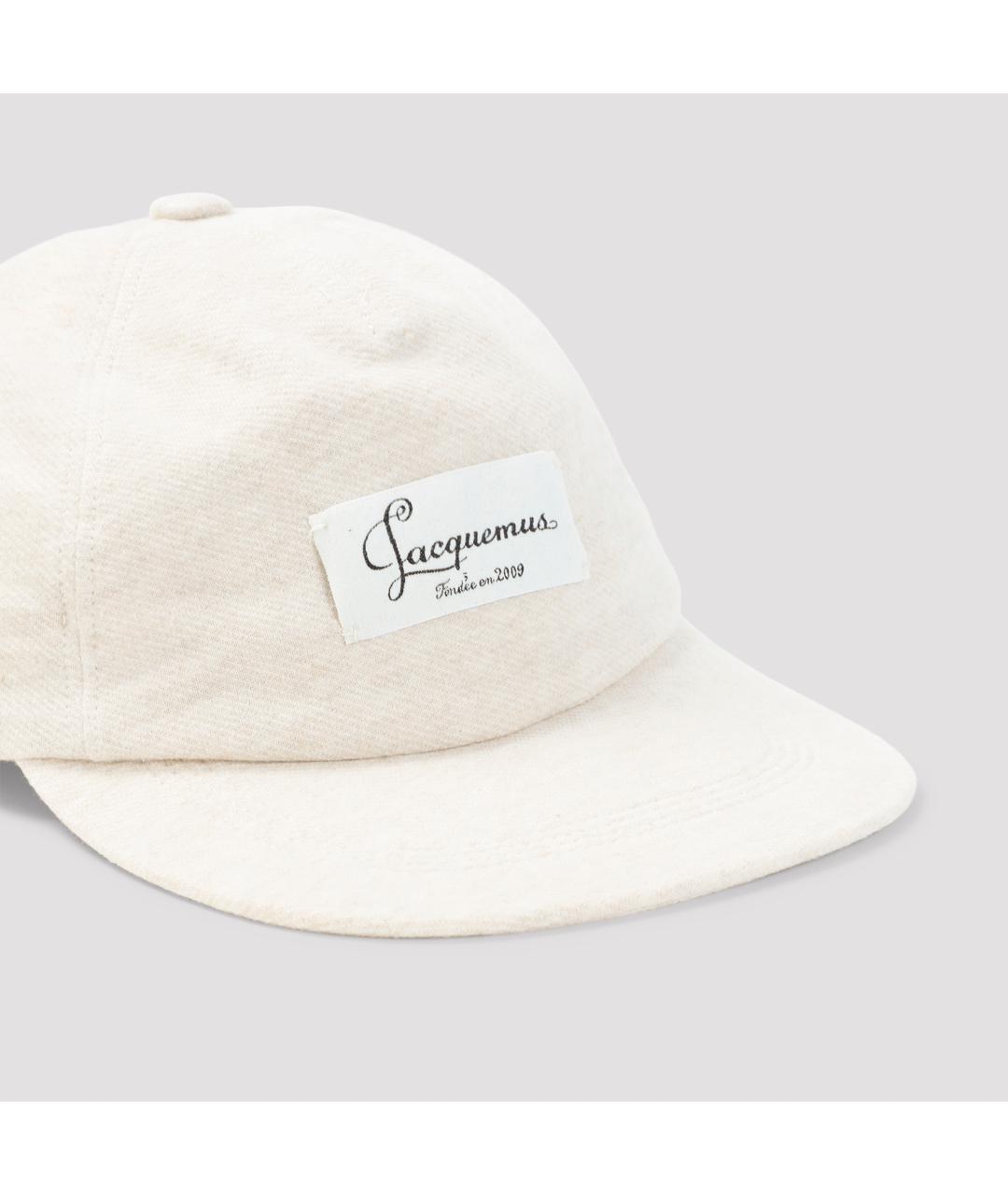 JACQUEMUS Бежевая хлопковая кепка, фото 4