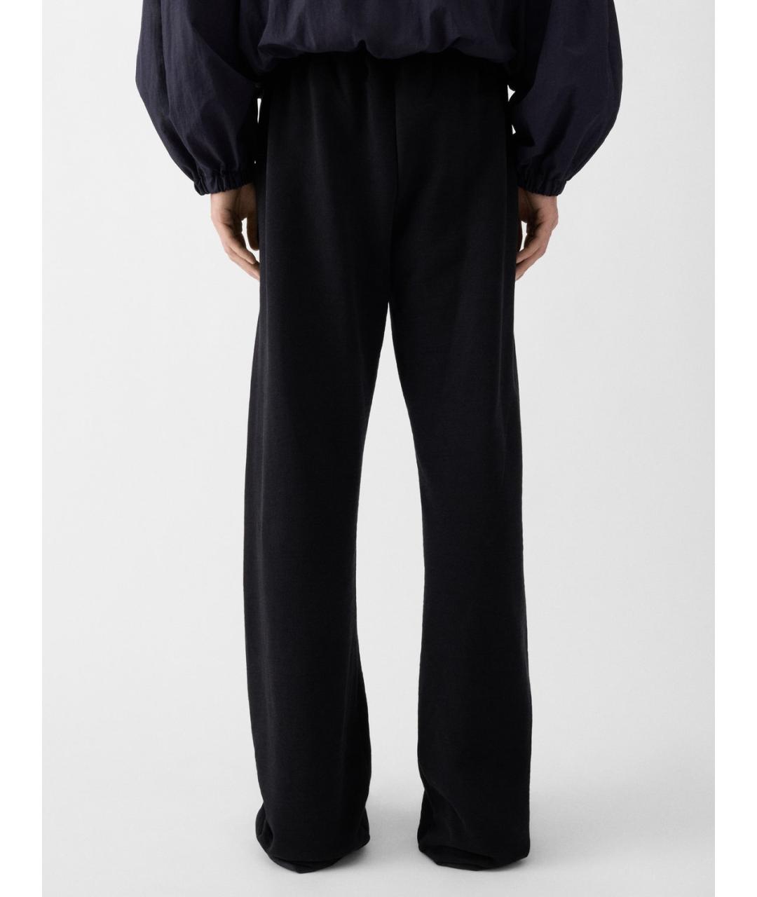 JACQUEMUS Черные хлопковые повседневные брюки, фото 3