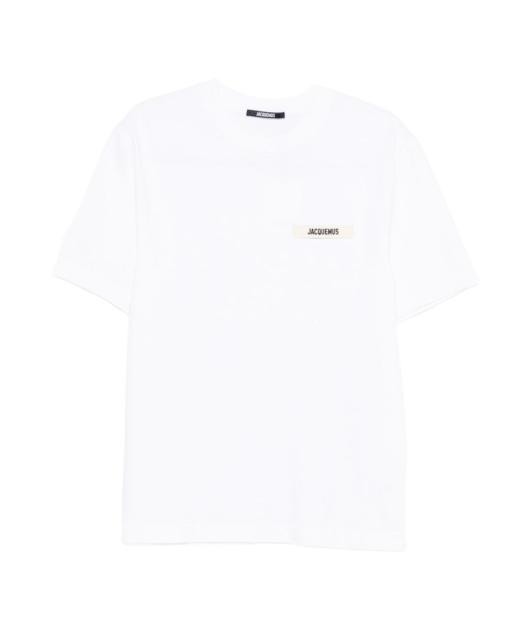 JACQUEMUS Белая хлопковая футболка, фото 1