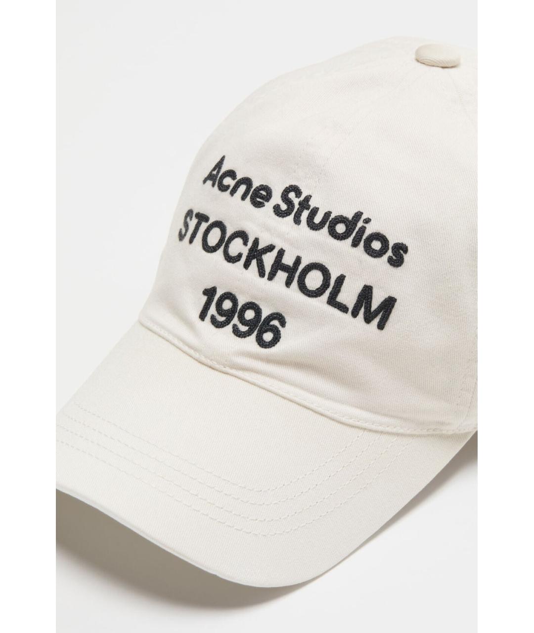 ACNE STUDIOS Белая хлопковая кепка/бейсболка, фото 2