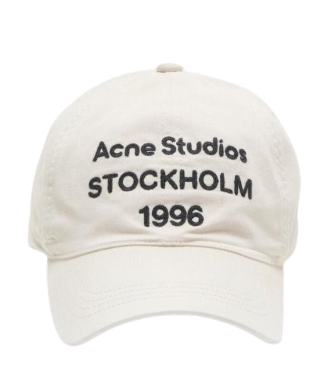 ACNE STUDIOS Белая хлопковая кепка/бейсболка, фото 1