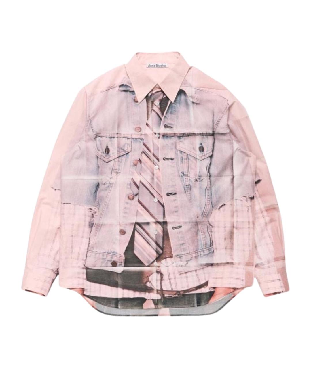 ACNE STUDIOS Розовая хлопковая кэжуал рубашка, фото 1