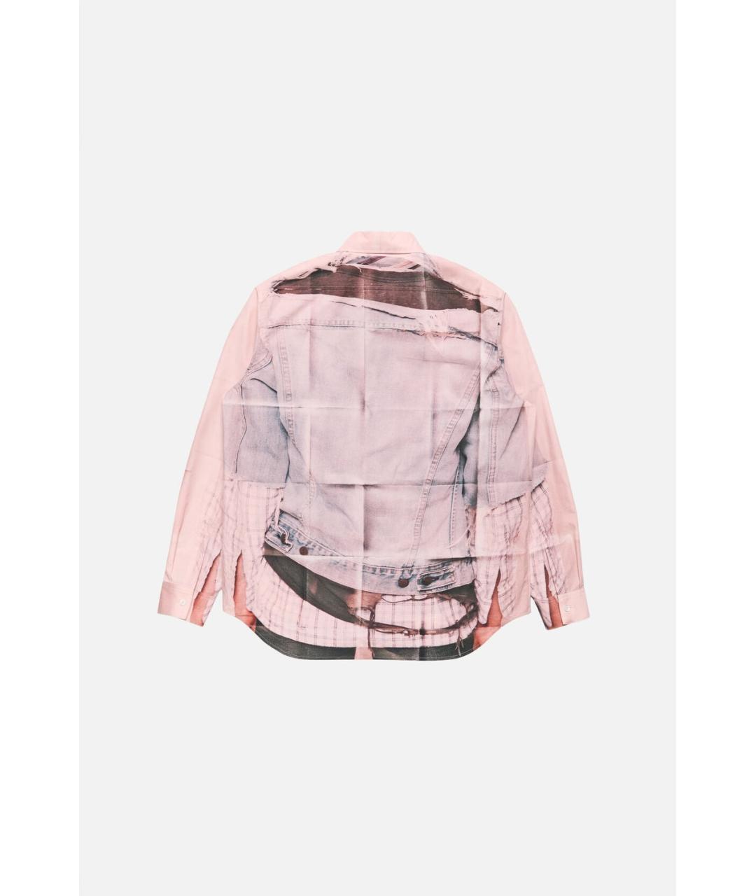 ACNE STUDIOS Розовая хлопковая кэжуал рубашка, фото 2