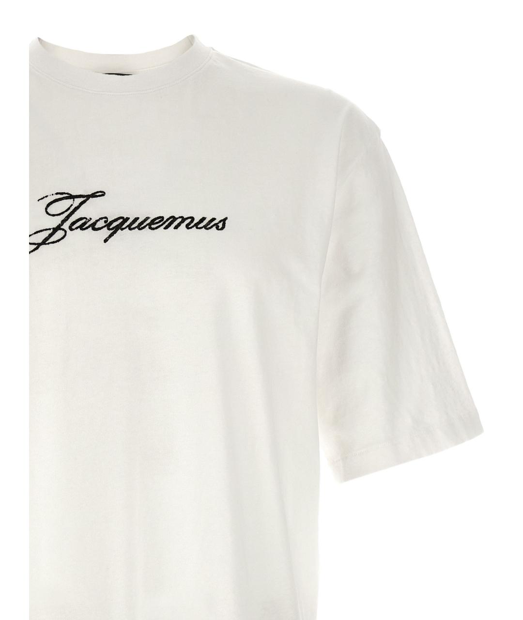 JACQUEMUS Белая хлопковая футболка, фото 2