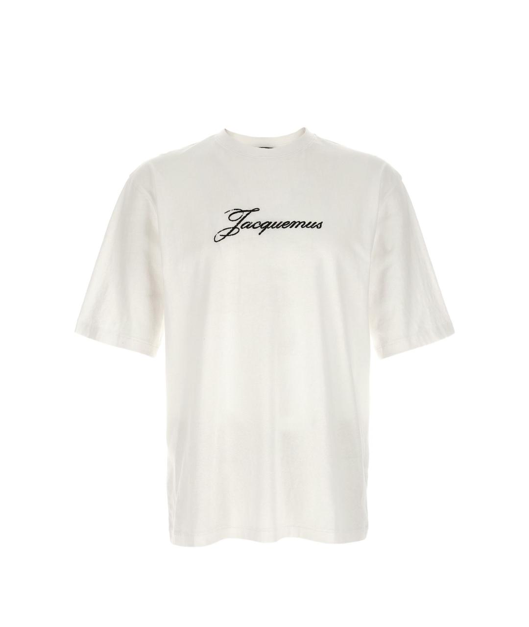 JACQUEMUS Белая хлопковая футболка, фото 1