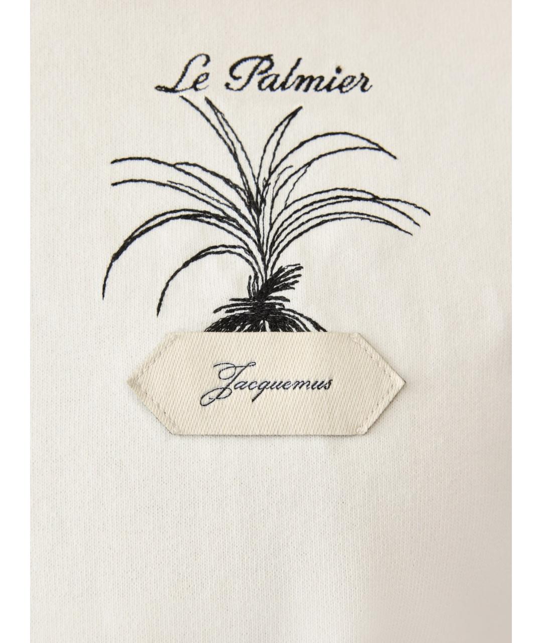 JACQUEMUS Бежевая хлопковая футболка, фото 2