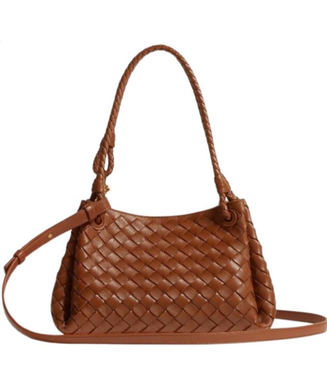 BOTTEGA VENETA Коричневая кожаная сумка тоут, фото 2