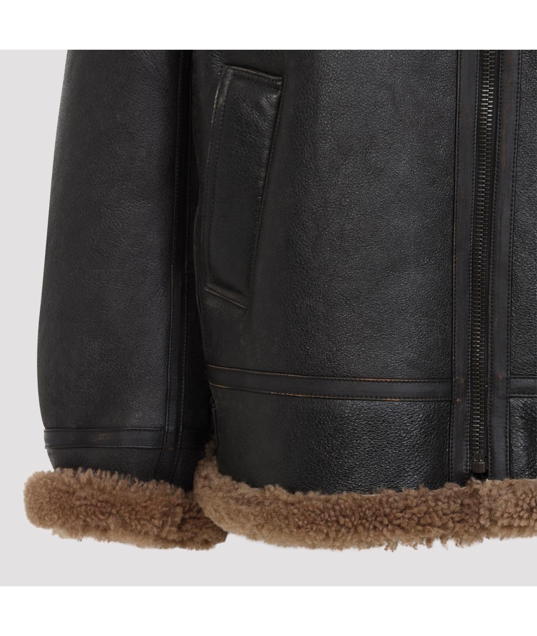 SAINT LAURENT Черная кожаная куртка, фото 4